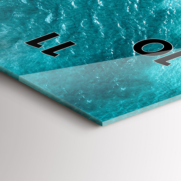 Reloj de vidrio vertical Gente de la playa - espejomat.es