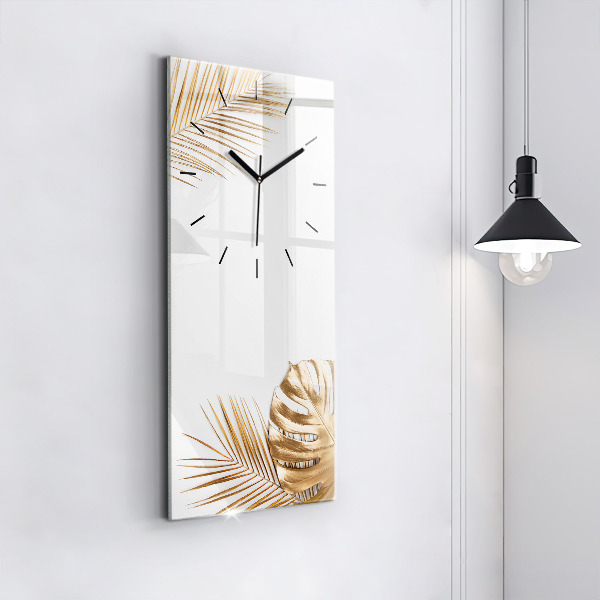 Reloj vertical Hojas tropicales - espejomat.es