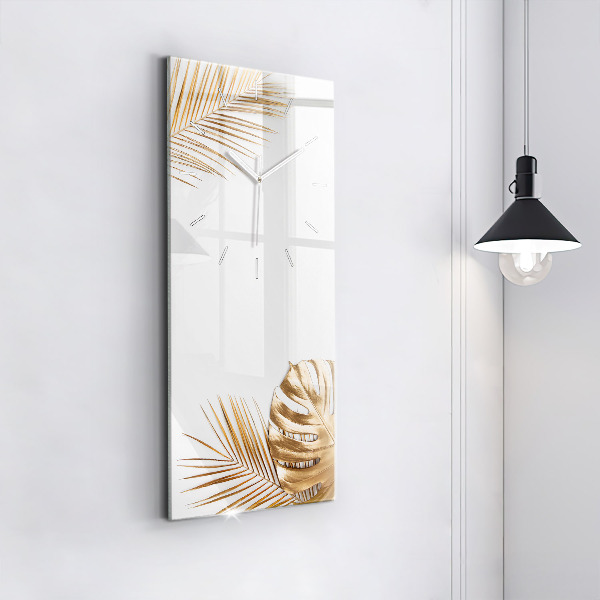 Reloj vertical Hojas tropicales - espejomat.es