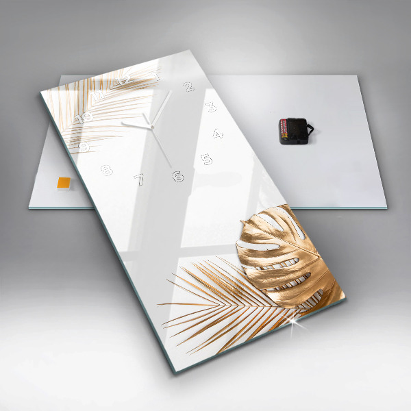 Reloj vertical Hojas tropicales - espejomat.es