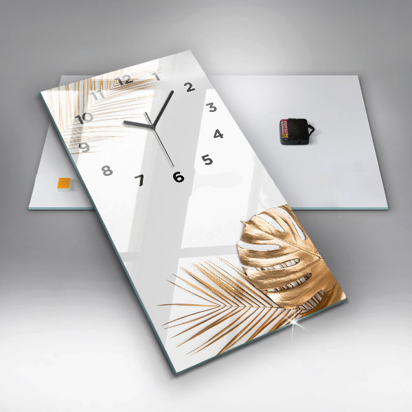 Reloj vertical Hojas tropicales - espejomat.es