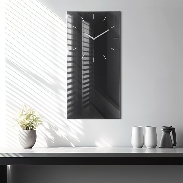 Reloj de vidrio vertical Pared oscura - espejomat.es