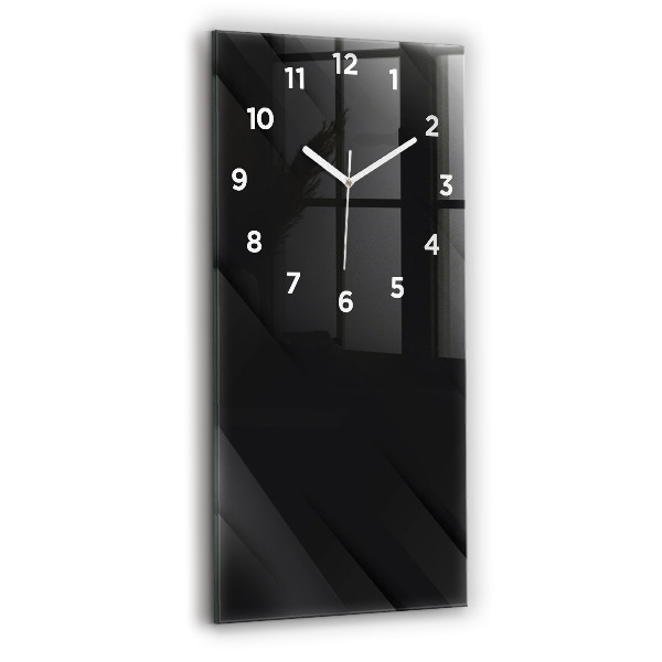 Reloj de vidrio vertical Pared oscura - espejomat.es