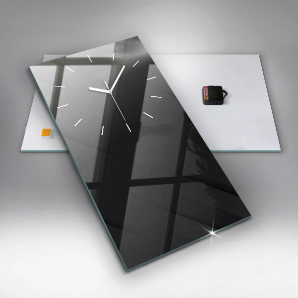 Reloj de vidrio vertical Pared oscura - espejomat.es