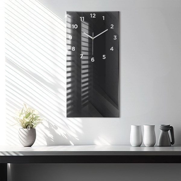 Reloj de vidrio vertical Pared oscura - espejomat.es
