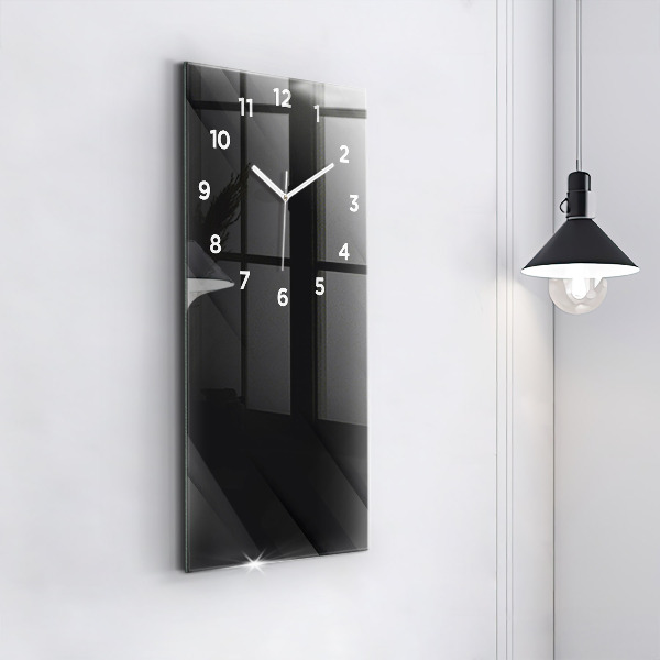 Reloj de vidrio vertical Pared oscura - espejomat.es