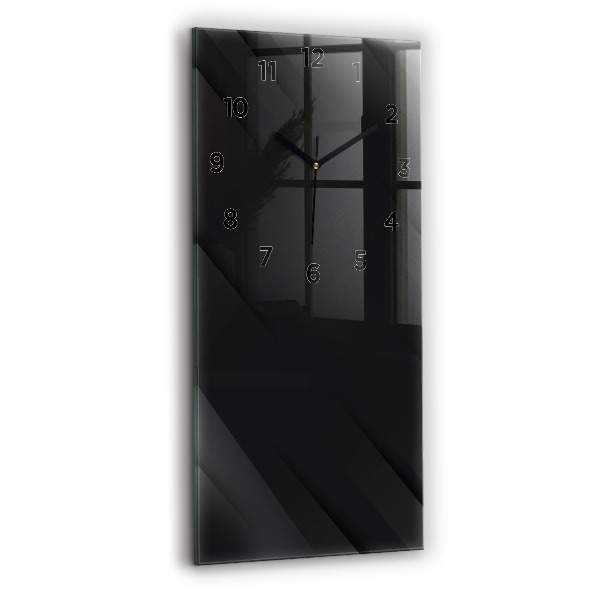 Reloj de vidrio vertical Pared oscura - espejomat.es