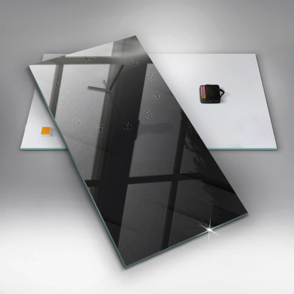 Reloj de vidrio vertical Pared oscura - espejomat.es