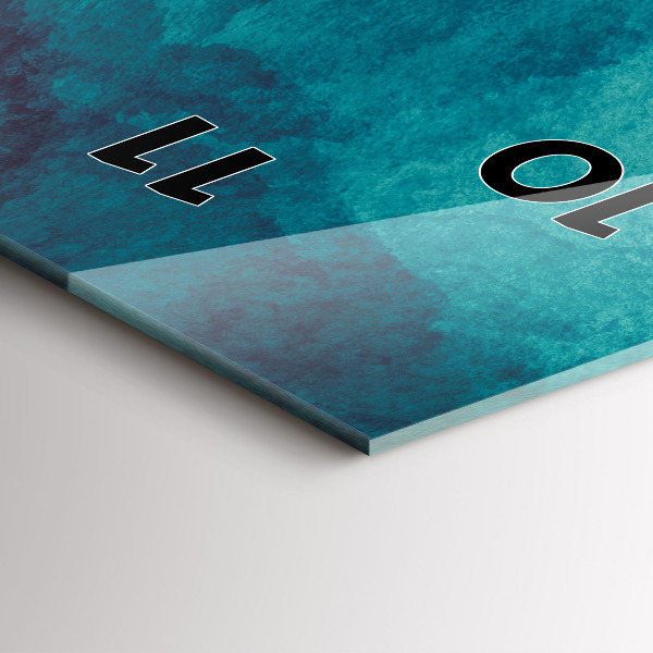 Reloj de cristal vertical Abstracción en profundidad - espejomat.es