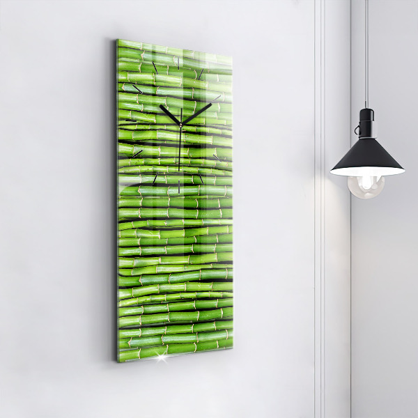 Reloj de cristal vertical Bambú asiático - espejomat.es