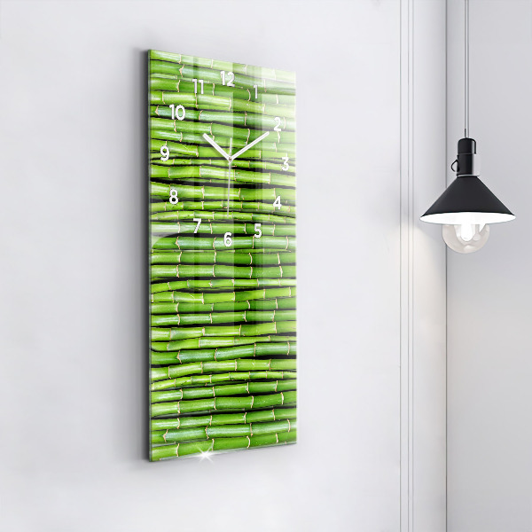 Reloj de cristal vertical Bambú asiático - espejomat.es