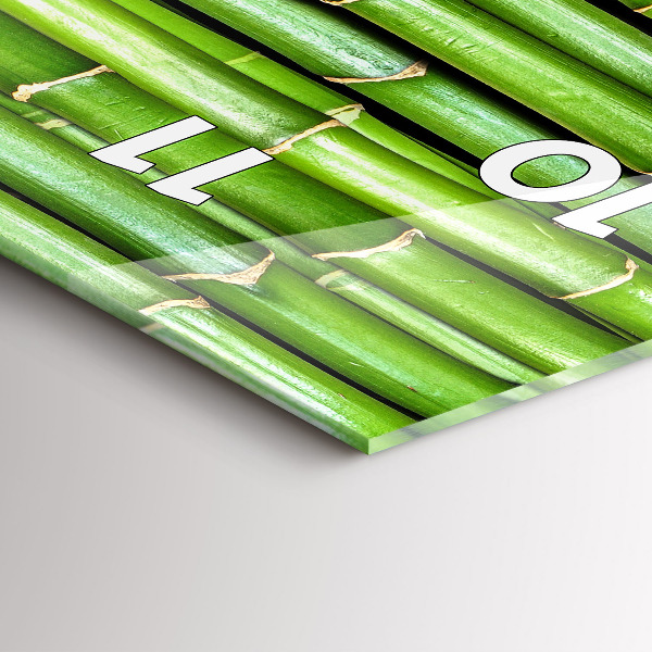 Reloj de cristal vertical Bambú asiático - espejomat.es