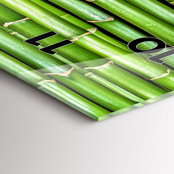 Reloj de cristal vertical Bambú asiático - espejomat.es