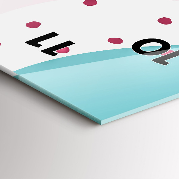 Reloj vertical Abstracción en pastel - espejomat.es