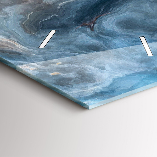 Reloj de vidrio vertical Patrón de mármol - espejomat.es