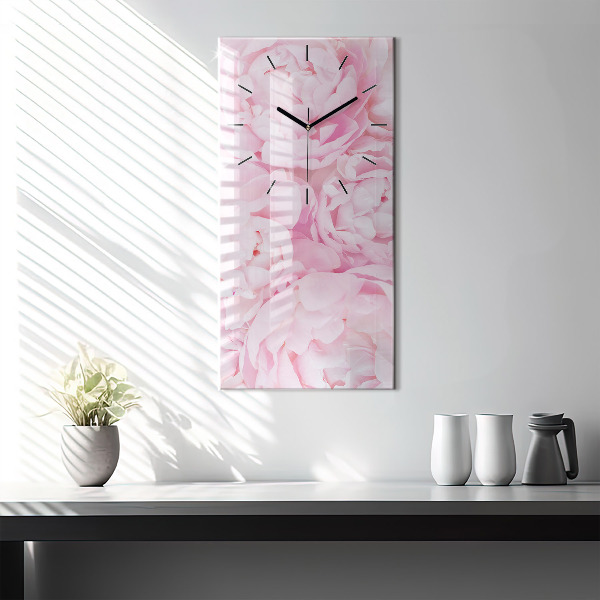 Reloj de cristal vertical Flores en flor - espejomat.es