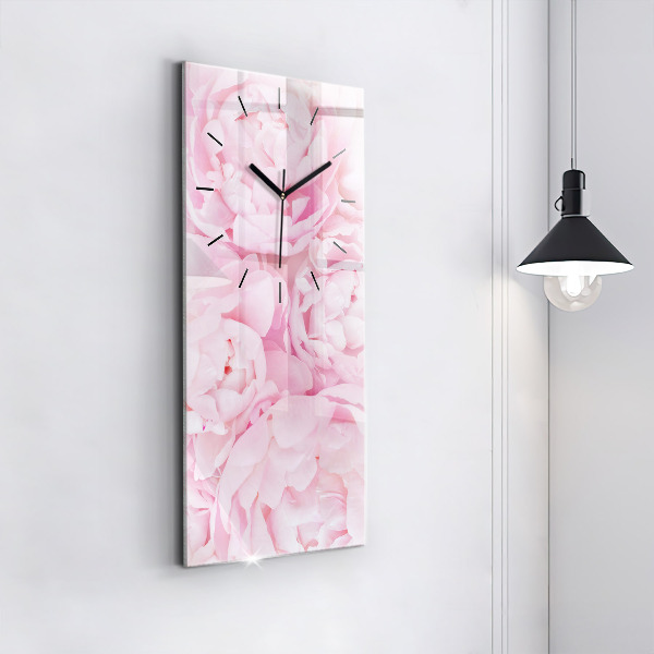 Reloj de cristal vertical Flores en flor - espejomat.es
