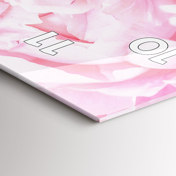 Reloj de cristal vertical Flores en flor - espejomat.es