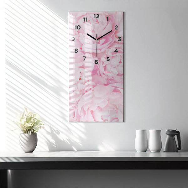 Reloj de cristal vertical Flores en flor - espejomat.es