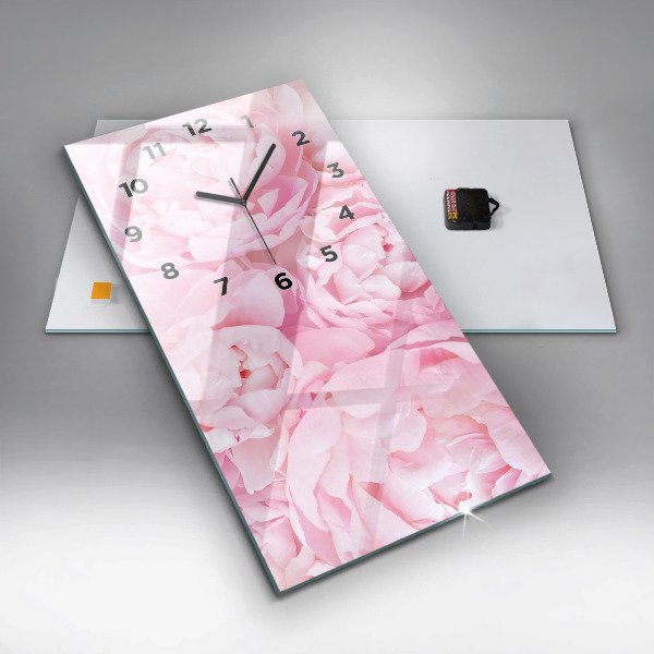 Reloj de cristal vertical Flores en flor - espejomat.es