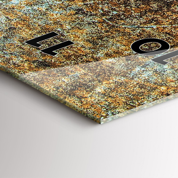 Reloj de cristal vertical Textura Metal Viejo - espejomat.es