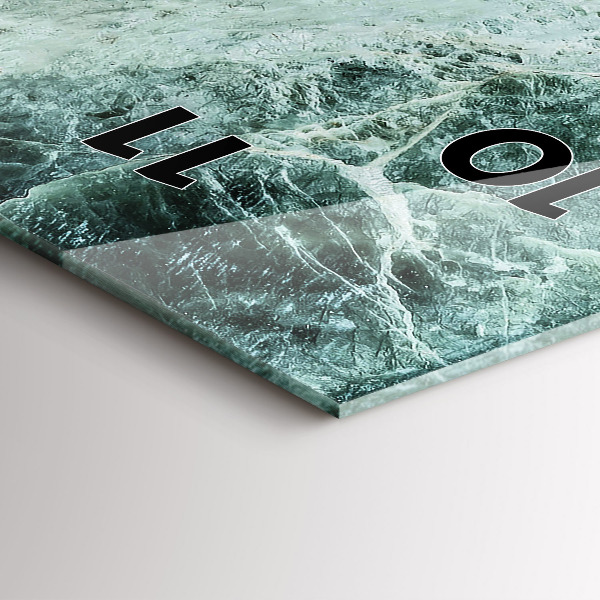 Reloj de vidrio vertical Mármol Piedra Textura - espejomat.es