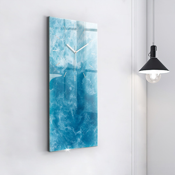 Reloj de cristal vertical Agua de mar - espejomat.es