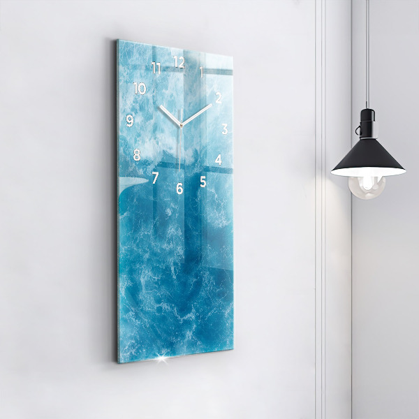 Reloj de cristal vertical Agua de mar - espejomat.es