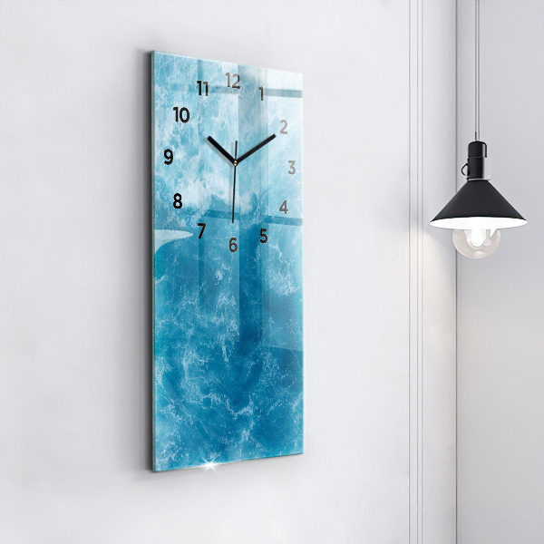 Reloj de cristal vertical Agua de mar - espejomat.es