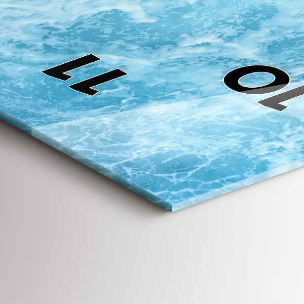 Reloj de cristal vertical Agua de mar - espejomat.es