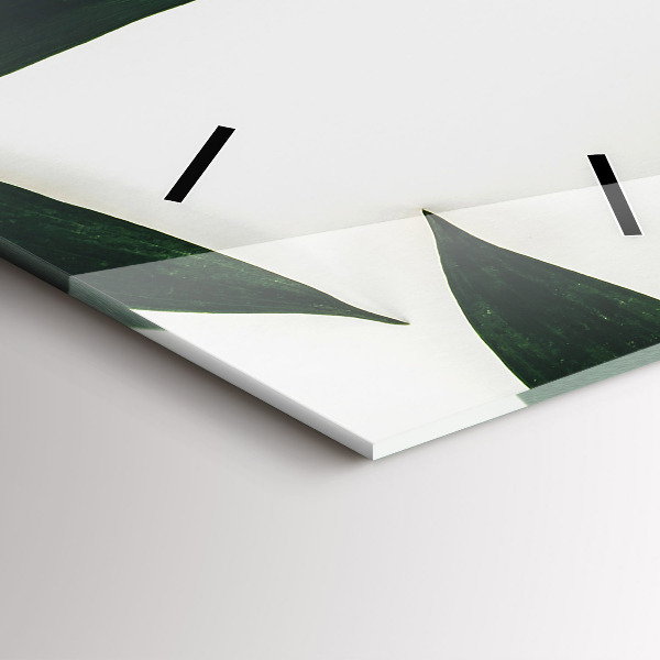 Reloj de vidrio vertical Marco de hojas - espejomat.es