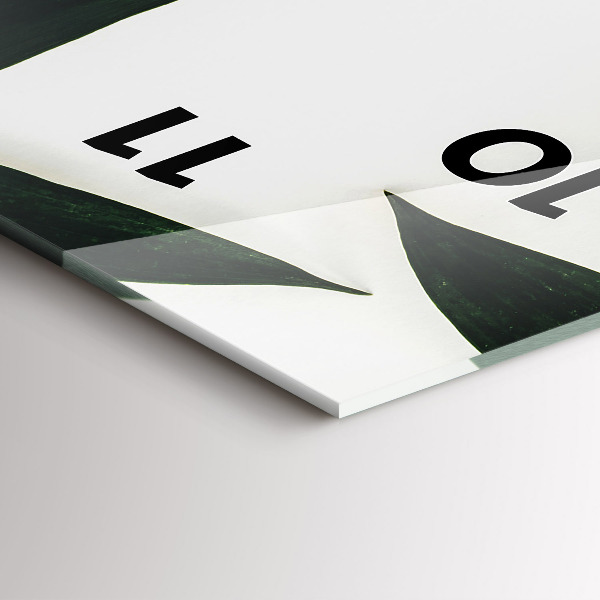 Reloj de vidrio vertical Marco de hojas - espejomat.es