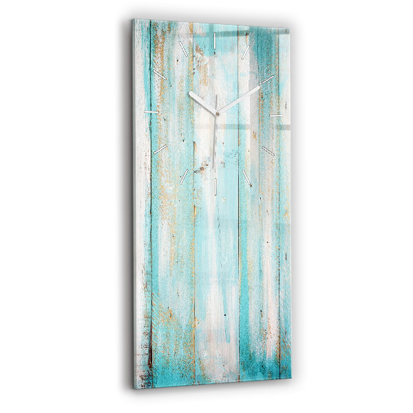 Reloj de cristal vertical Tablas azules - espejomat.es