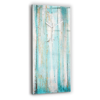 Reloj de cristal vertical Tablas azules - espejomat.es