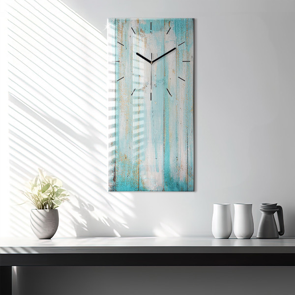 Reloj de cristal vertical Tablas azules - espejomat.es
