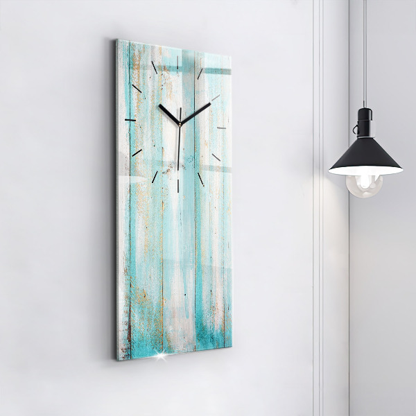 Reloj de cristal vertical Tablas azules - espejomat.es