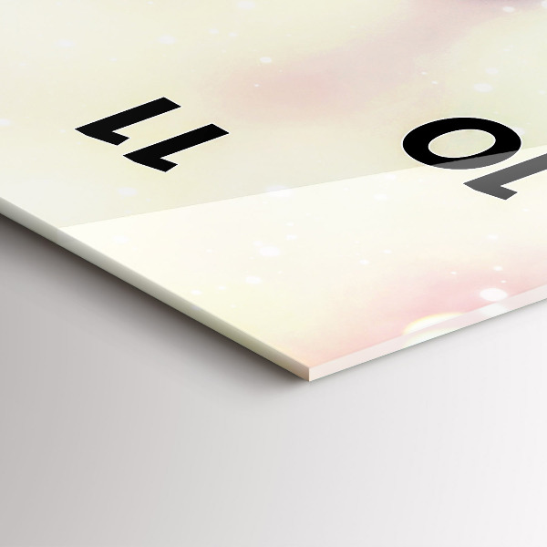 Reloj de vidrio vertical Flores de primavera - espejomat.es