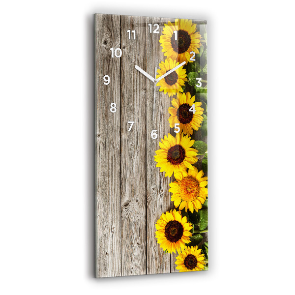 Reloj vertical Girasoles en las tablas - espejomat.es