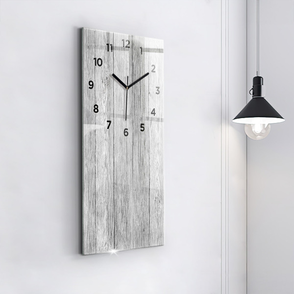 Reloj de vidrio vertical Paneles de madera - espejomat.es