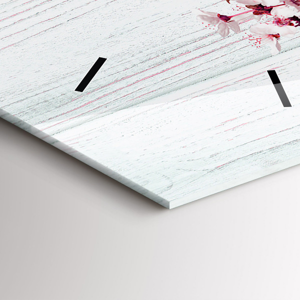 Reloj de cristal vertical Flores de primavera - espejomat.es