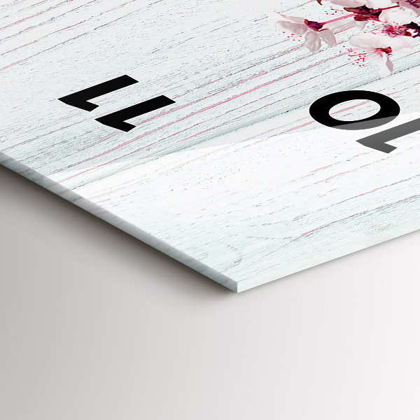 Reloj de cristal vertical Flores de primavera - espejomat.es