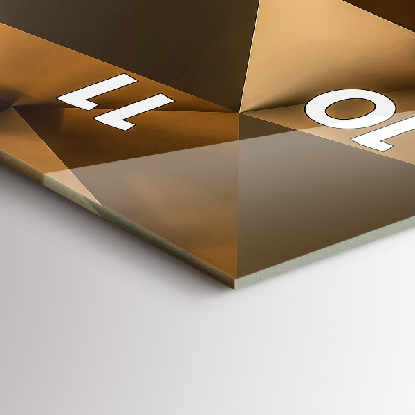 Reloj de vidrio vertical Textura geométrica - espejomat.es