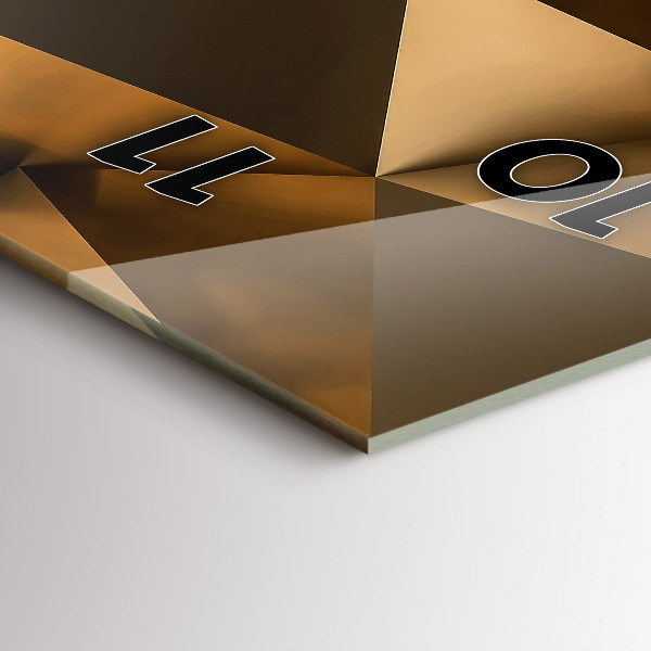 Reloj de vidrio vertical Textura geométrica - espejomat.es