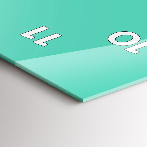 Reloj de vidrio vertical Color turquesa - espejomat.es