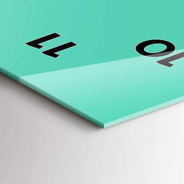 Reloj de vidrio vertical Color turquesa - espejomat.es