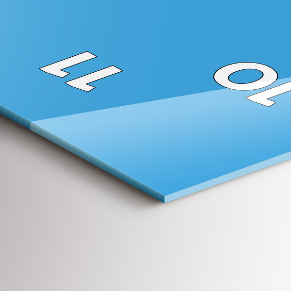 Reloj de vidrio vertical Color azul - espejomat.es