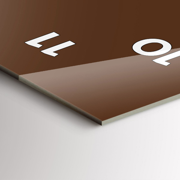 Reloj de vidrio vertical Color marrón - espejomat.es