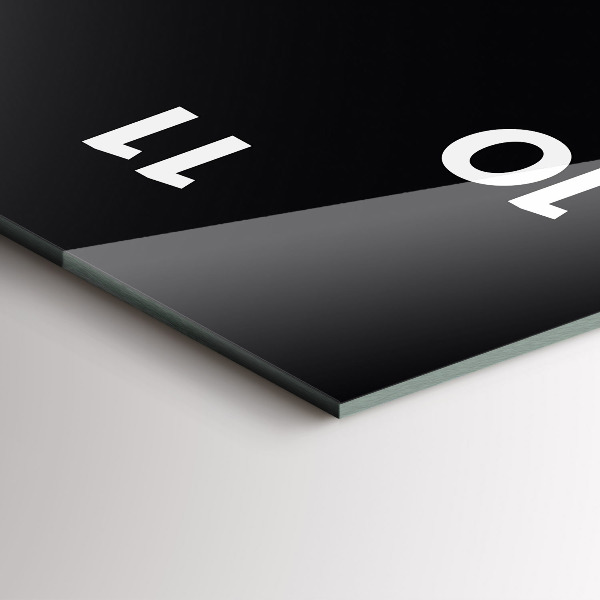 Reloj de vidrio vertical Color negro - espejomat.es