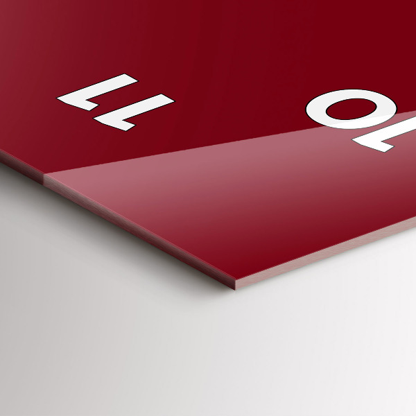 Reloj de vidrio vertical Color burdeos - espejomat.es