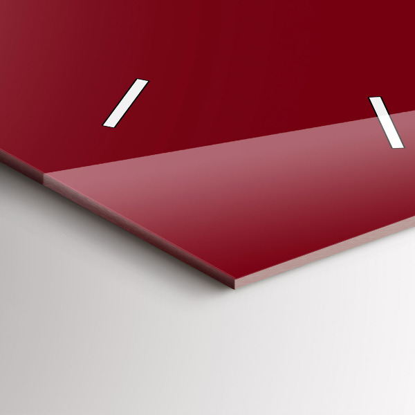 Reloj de vidrio vertical Color burdeos - espejomat.es